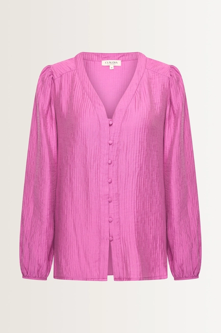 Blouse met crinkle structuur