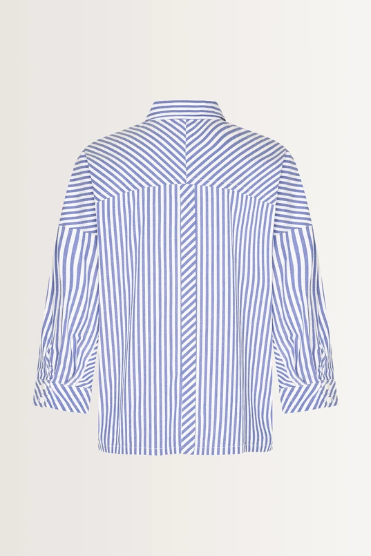 Blouse met diagonale strepen