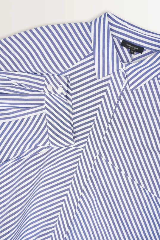 Blouse met diagonale strepen