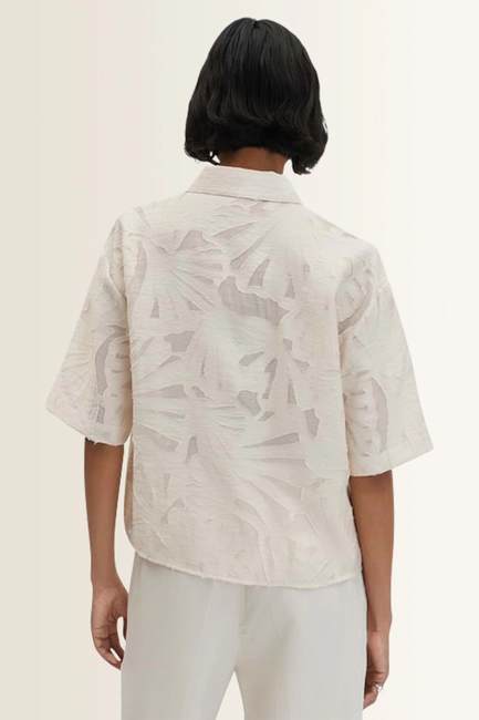 Blouse met fil coupé bloemenmotief Zlowera Someday