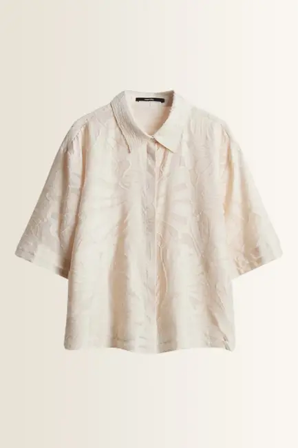 Blouse met fil coupé bloemenmotief Zlowera Someday