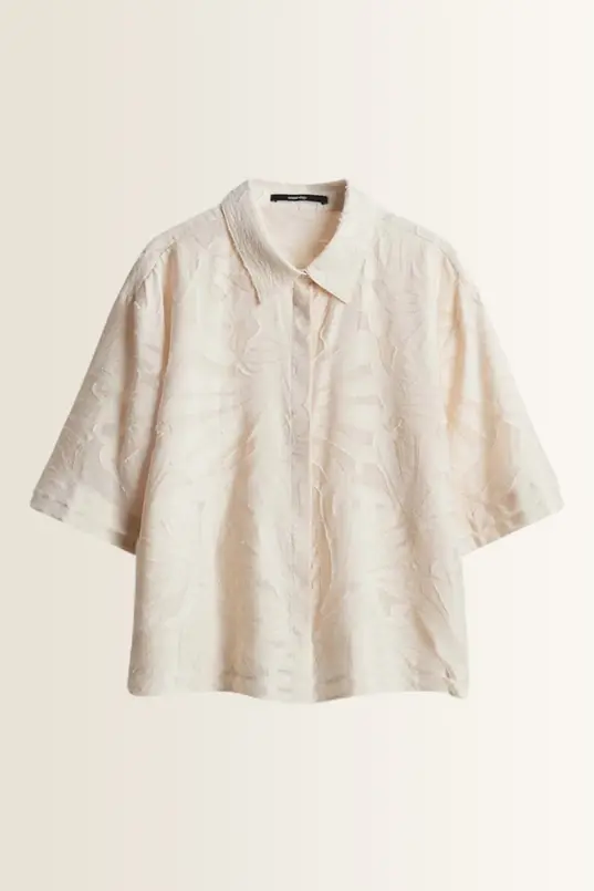 Blouse met fil coupé bloemenmotief Zlowera Someday
