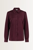 Blouse met glanzende satijnweving