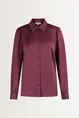 Blouse met glanzende satijnweving