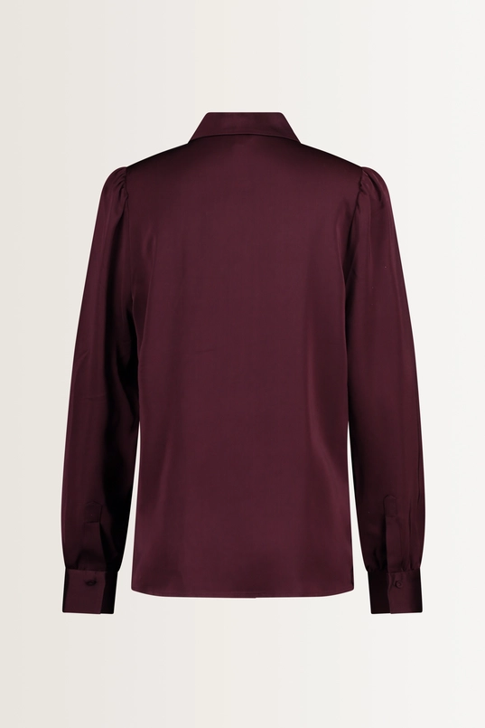 Blouse met glanzende satijnweving
