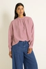 Blouse met grafische print en pofmouwen