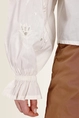 Blouse met kraaltjes en volantdetails Monari