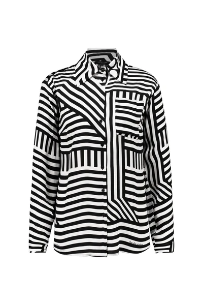 Blouse met logodessin