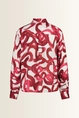Blouse met penseelstreekdessin
