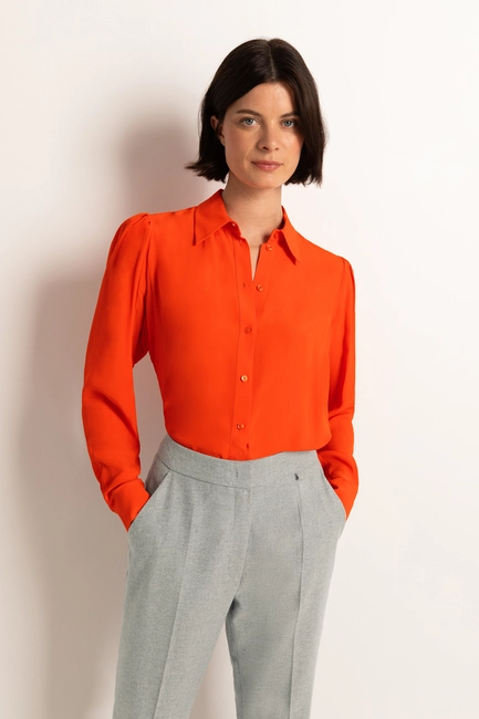Blouse met pofmouwen