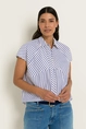 Blouse met speels streepeffect