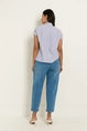 Blouse met speels streepeffect