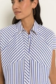 Blouse met speels streepeffect