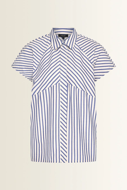 Blouse met speels streepeffect