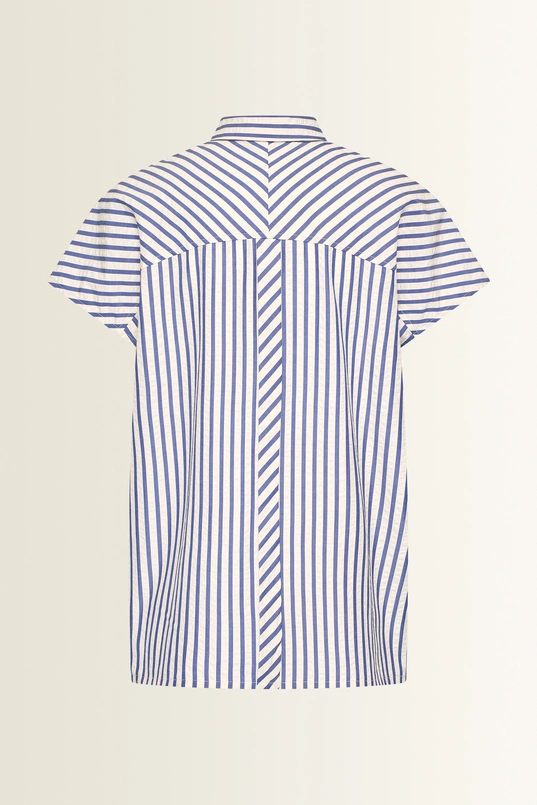 Blouse met speels streepeffect