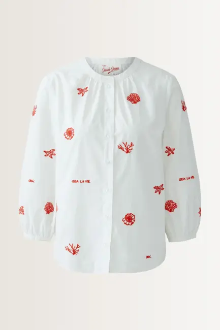 Blouse met speelse borduursels OUI