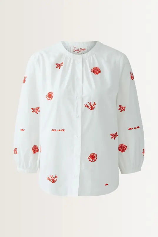 Blouse met speelse borduursels OUI
