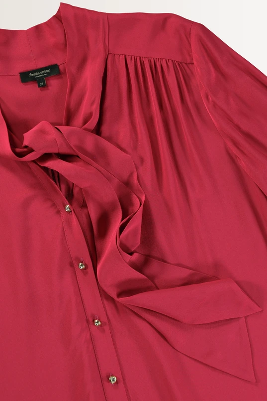 Blouse met strikhals