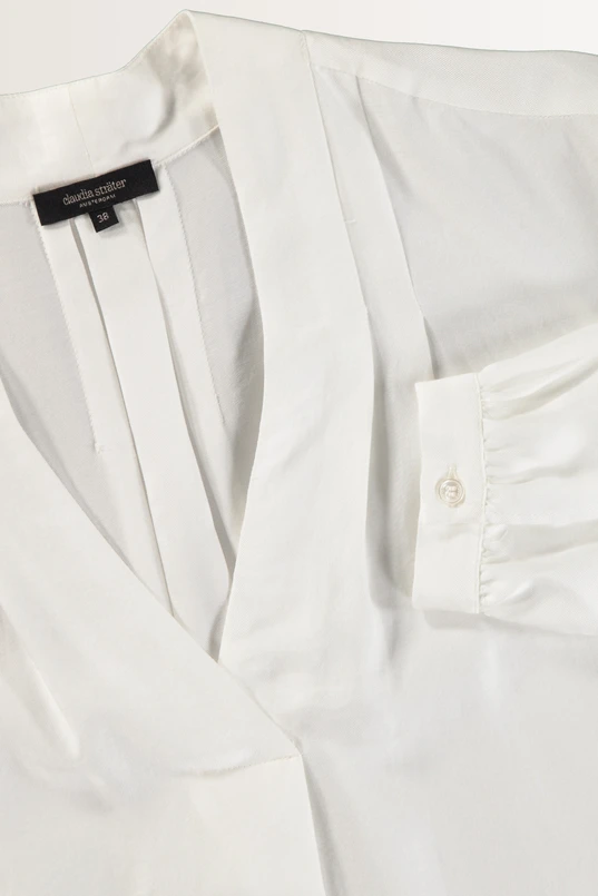 Blouse met subtiele v-hals