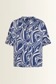 Blouse met swirlprint