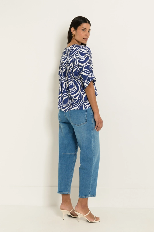 Blouse met swirlprint