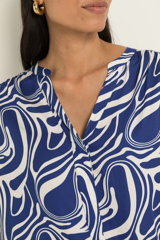 Blouse met swirlprint