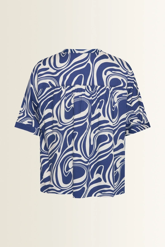 Blouse met swirlprint