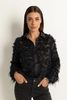 Blouse met veertjes