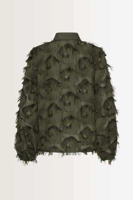 Blouse met veertjes