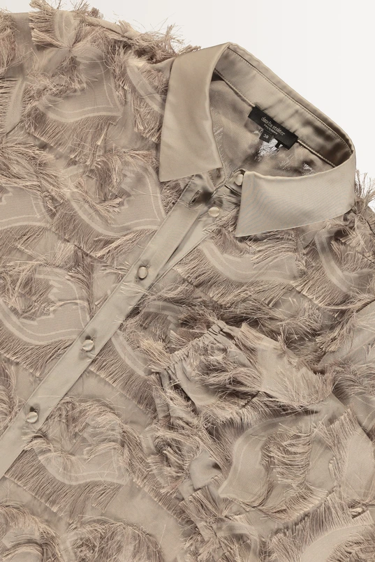 Blouse met veertjes