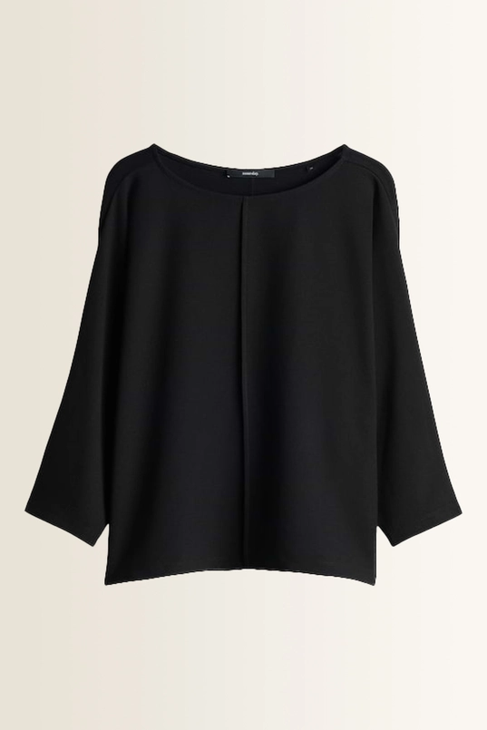 Blouse met verfijnde materiaalmix Kalotta Someday