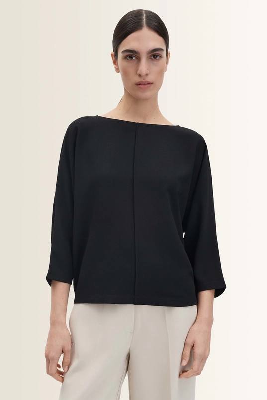 Blouse met verfijnde materiaalmix Kalotta Someday