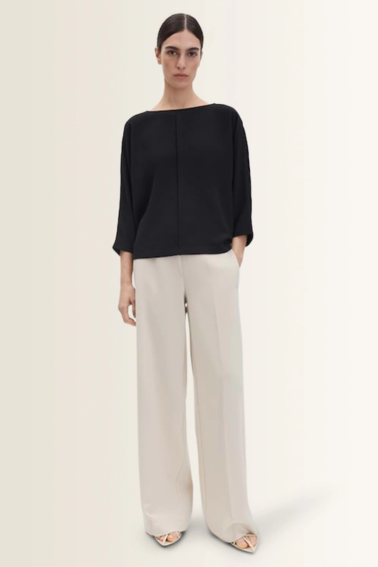 Blouse met verfijnde materiaalmix Kalotta Someday