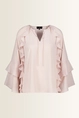 Blouse met volantmouwen en strikkoord Monari