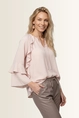 Blouse met volantmouwen en strikkoord Monari
