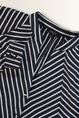Blouse met wisselende streeprichting