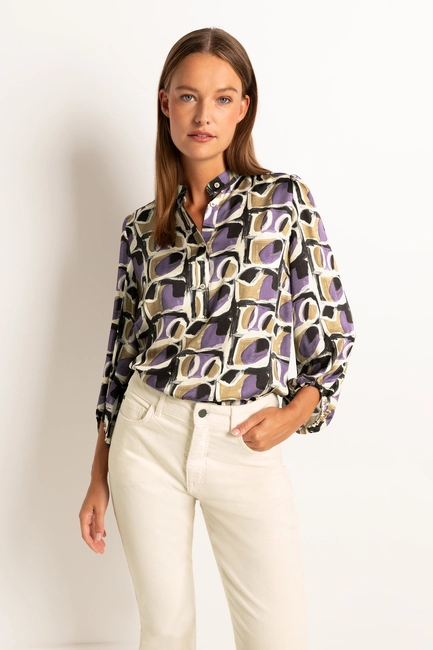 Blouse multicolour print