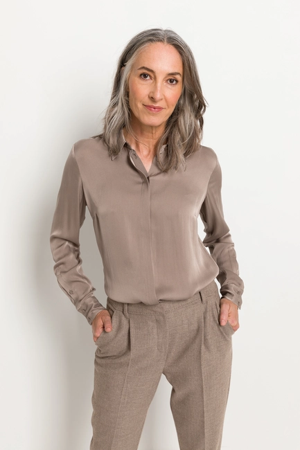 Blouse stretch zijde