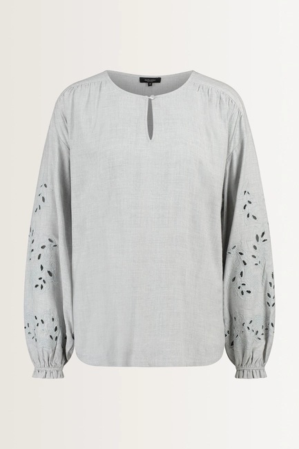 Blouse ton-sur-ton borduurwerk