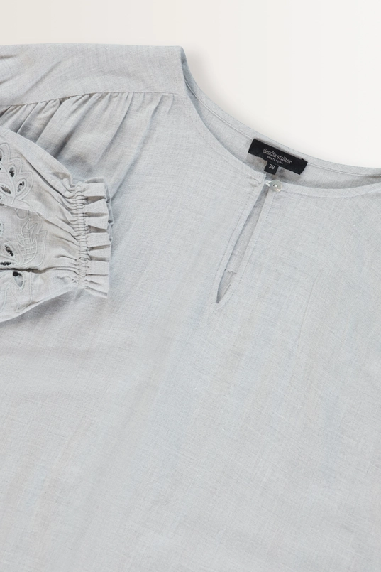Blouse ton-sur-ton borduurwerk