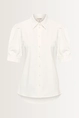 Blouse travelstof pofmouwen