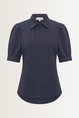 Blouse travelstof pofmouwen