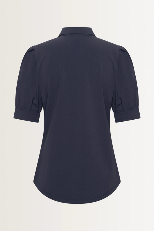 Blouse travelstof pofmouwen