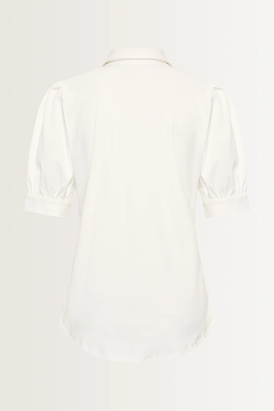 Blouse travelstof pofmouwen