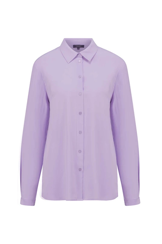 Blouse van crêpe zijde
