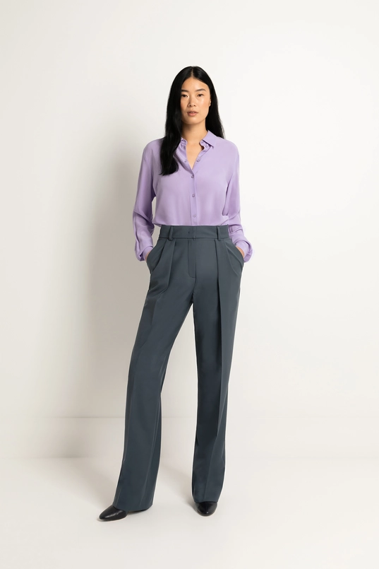 Blouse van crêpe zijde