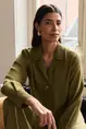 Blouse van glanzend lyocell