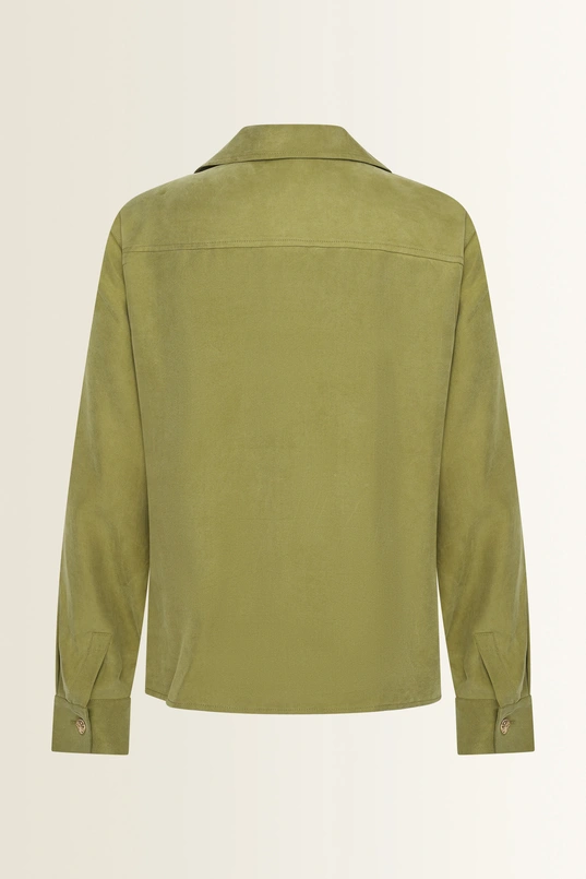 Blouse van glanzend lyocell