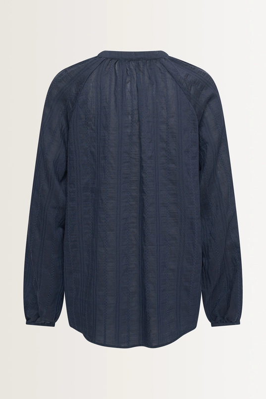 Blouse van seersucker jacquard