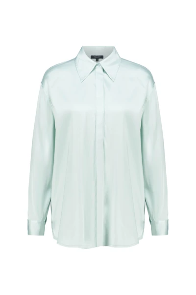 Blouse van stretch satijn